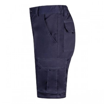 BERMUDA STRETCH AZUL MARINO CON BOLSILLOS LATERALES VELILLA