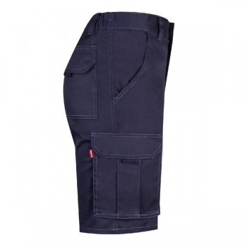 BERMUDA STRETCH AZUL MARINO CON BOLSILLOS LATERALES VELILLA