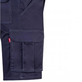 BERMUDA STRETCH AZUL MARINO CON BOLSILLOS LATERALES VELILLA