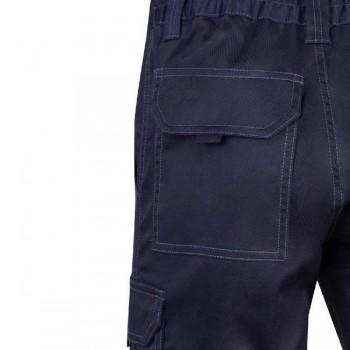 BERMUDA STRETCH AZUL MARINO CON BOLSILLOS LATERALES VELILLA