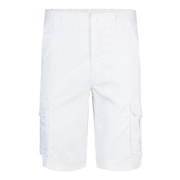 BERMUDA STRETCH BLANCA CON BOLSILLOS LATERALES VELILLA