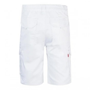 BERMUDA STRETCH BLANCA CON BOLSILLOS LATERALES VELILLA