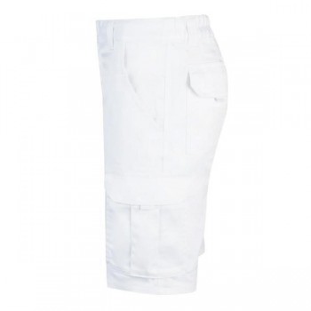 BERMUDA STRETCH BLANCA CON BOLSILLOS LATERALES VELILLA
