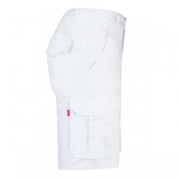 BERMUDA STRETCH BLANCA CON BOLSILLOS LATERALES VELILLA