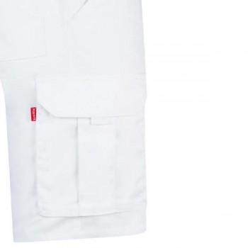 BERMUDA STRETCH BLANCA CON BOLSILLOS LATERALES VELILLA