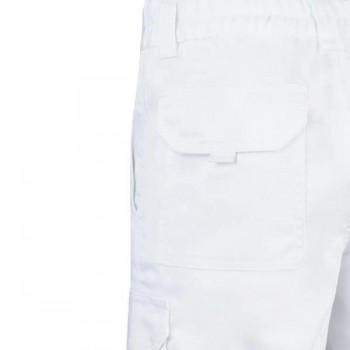 BERMUDA STRETCH BLANCA CON BOLSILLOS LATERALES VELILLA