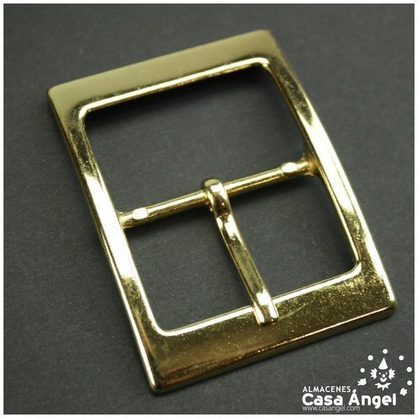 HEBILLA METÁLICA RECTANGULAR DORADA 69x51mm