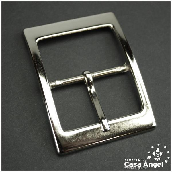 HEBILLA METÁLICA RECTANGULAR PLATEADA 69x51mm