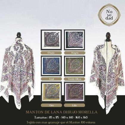 PAÑUELO CIEN COLORES VERDE OLIVA 140cm