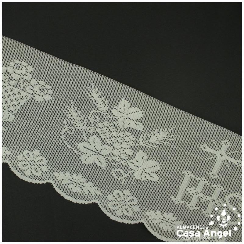 ENCAJE PUNTILLA DE BOLILLO BLANCO DE ALTAR 18cm