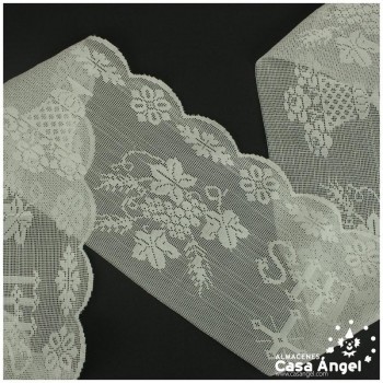 ENCAJE PUNTILLA DE BOLILLO BLANCO DE ALTAR 18cm