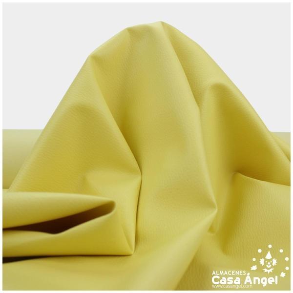 POLIPIEL AMARILLA TEXTURA DE FALSO CUERO SERIE PRAGA 140cm