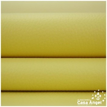 POLIPIEL AMARILLA TEXTURA DE FALSO CUERO SERIE PRAGA 140cm