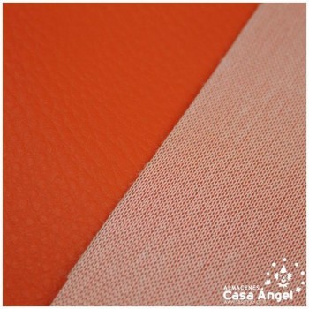 POLIPIEL NARANJA TEXTURA DE FALSO CUERO SERIE PRAGA 140cm