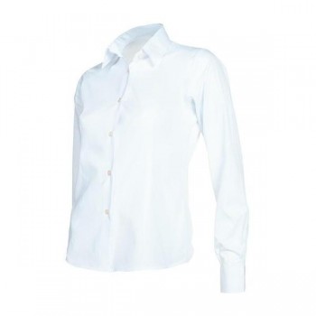 CAMISA DE MUJER ENTALLADA MANGA LARGA BLANCA