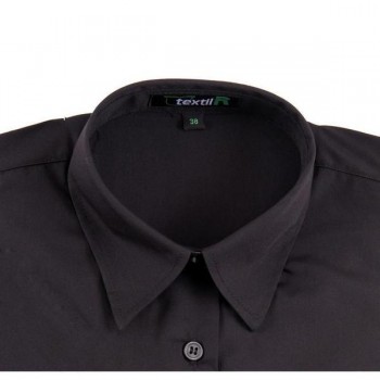 CAMISA DE MUJER ENTALLADA MANGA LARGA NEGRA