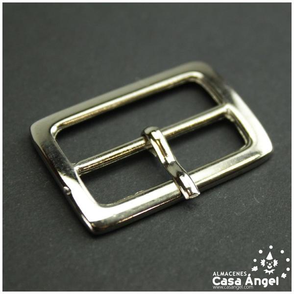 HEBILLA METÁLICA RECTANGULAR PLATEADA 31x25mm