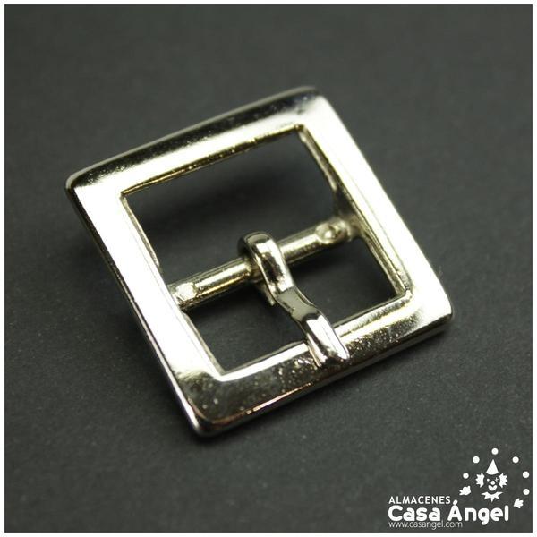 HEBILLA METÁLICA CUADRADA PLATEADA 29x29mm