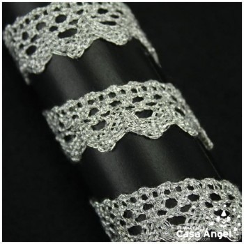 PUNTILLA BOLILLO METALIZADO SERIE GRANADELLA 17mm