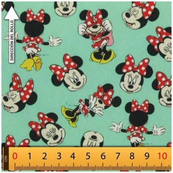 TELA ALGODÓN PERCAL LICENCIA 150cm MINNIE