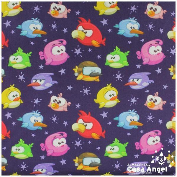 TELA ALGODÓN PERCAL LICENCIA 150cm ANGRY BIRDS