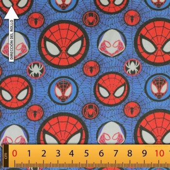 TELA ALGODÓN PERCAL LICENCIA 150cm SPIDERMAN
