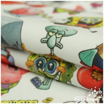 TELA ALGODÓN PERCAL LICENCIA 150cm BOB ESPONJA