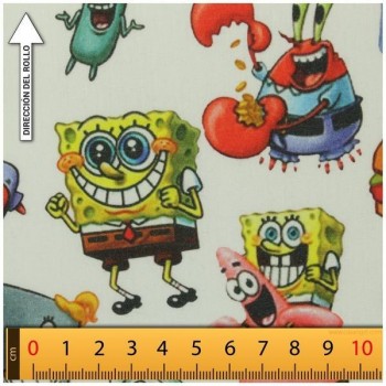 TELA ALGODÓN PERCAL LICENCIA 150cm BOB ESPONJA