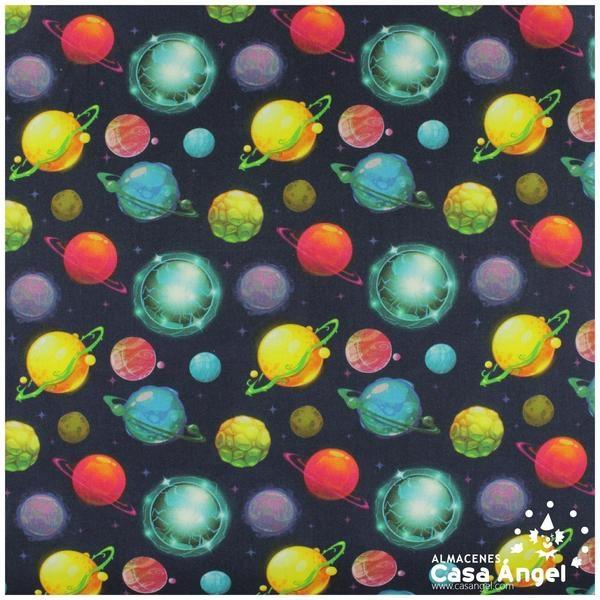 TELA ALGODÓN PERCAL LICENCIA 150cm PLANETAS