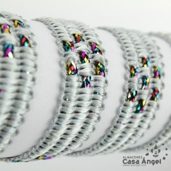 CINTA LAMÉ LÁMINA MULTICOLOR INTRINCADA 15mm