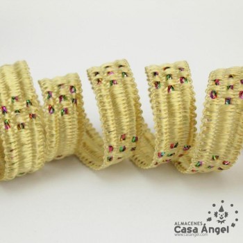 CINTA LAMÉ LÁMINA MULTICOLOR INTRINCADA 15mm