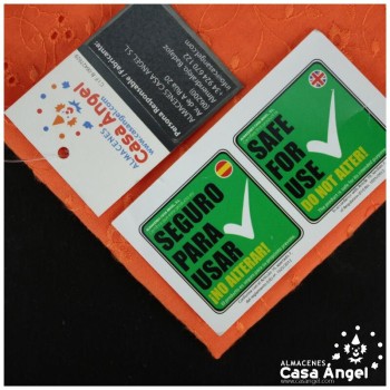 BATISTA NARANJA MANDARINA PERFORADA DE ALGODÓN SERIE HAKOBA 150cm