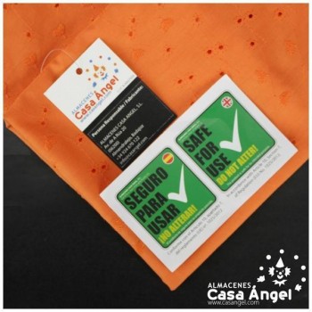 BATISTA NARANJA PERFORADA DE ALGODÓN SERIE HAKOBA 150cm
