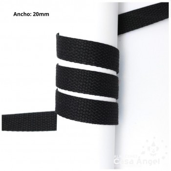 CINTA COLOR NEGRO Y GRIS PARA ASAS DE BOLSOS Y MOCHILAS