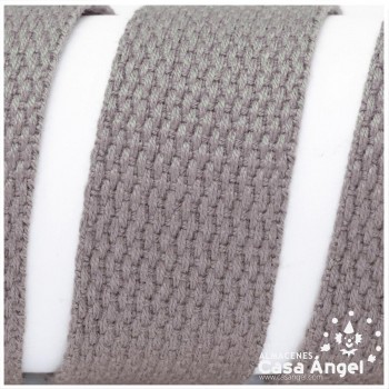 CINTA COLOR NEGRO Y GRIS PARA ASAS DE BOLSOS Y MOCHILAS