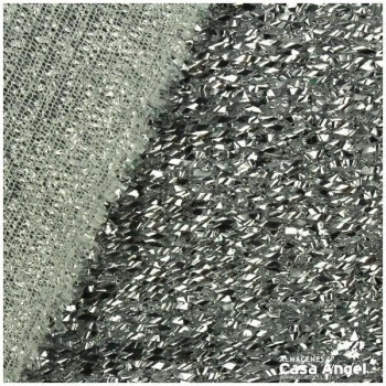 TELA DE RAFIA METALIZADA PLATA 150cm