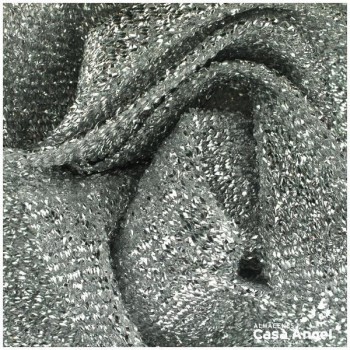 TELA DE RAFIA METALIZADA PLATA 150cm