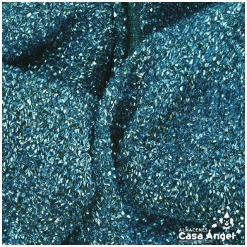 TELA DE RAFIA METALIZADA TURQUESA 150cm