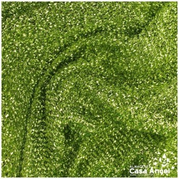 TELA DE RAFIA METALIZADA VERDE PISTACHO 150cm