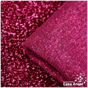 TELA DE RAFIA METALIZADA FUCSIA 150cm