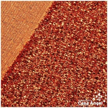 TELA DE RAFIA METALIZADA NARANJA 150cm