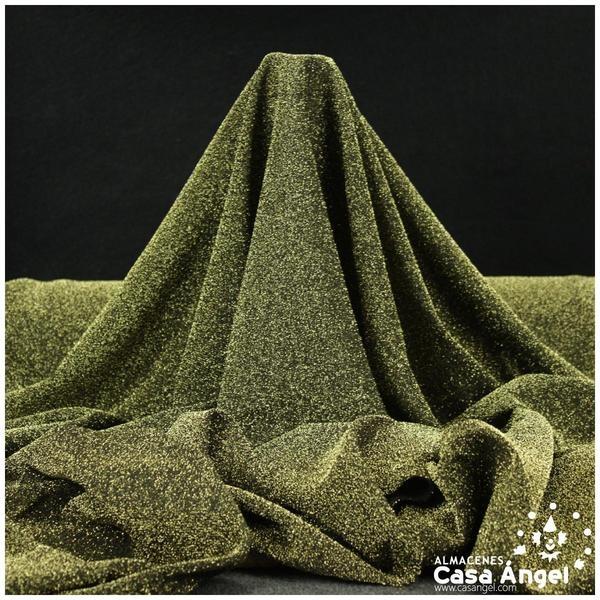 TELA DE PUNTO LAMÉ ELÁSTICO ORO SERIE MONTAÑA 150cm