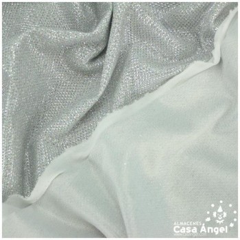 PUNTO LAMÉ PLATA CON GLITTER SERIE GALA 150cm
