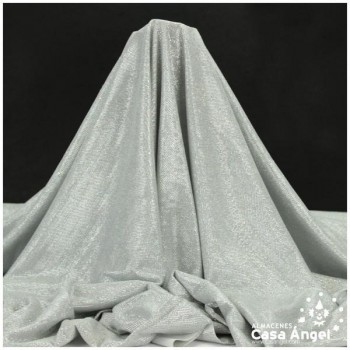 PUNTO LAMÉ PLATA CON GLITTER SERIE GALA 150cm