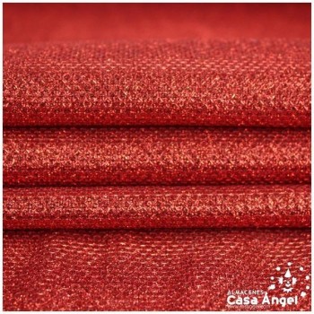 PUNTO LAMÉ ROJO COBRE CON GLITTER SERIE GALA 150cm