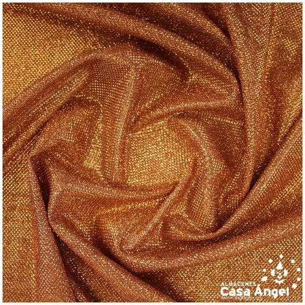 PUNTO LAMÉ NARANJA COBRE CON GLITTER SERIE GALA 150cm