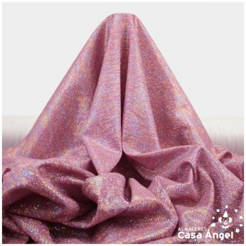 PUNTO LAMÉ ROSA SIDERAL COBRE CON GLITTER SERIE GALA 150cm