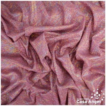PUNTO LAMÉ ROSA SIDERAL COBRE CON GLITTER SERIE GALA 150cm