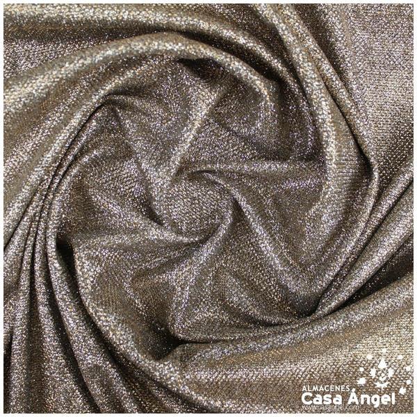 PUNTO LAMÉ PLATA Y COBRE CON GLITTER SERIE GALA 150cm