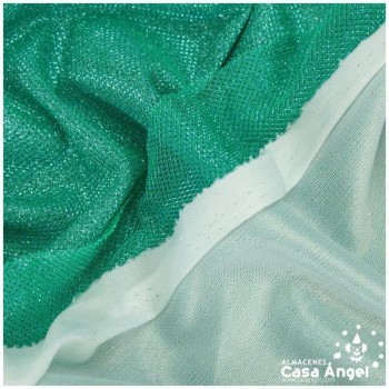 PUNTO LAMÉ TURQUESA CON GLITTER SERIE GALA 150cm